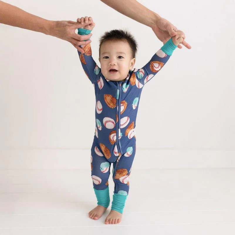 Boy's Bamboo Convertible Footie Romper - Homer (Baseball)