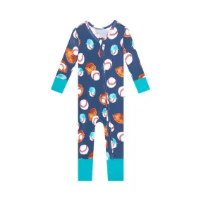 Boy's Bamboo Convertible Footie Romper - Homer (Baseball)