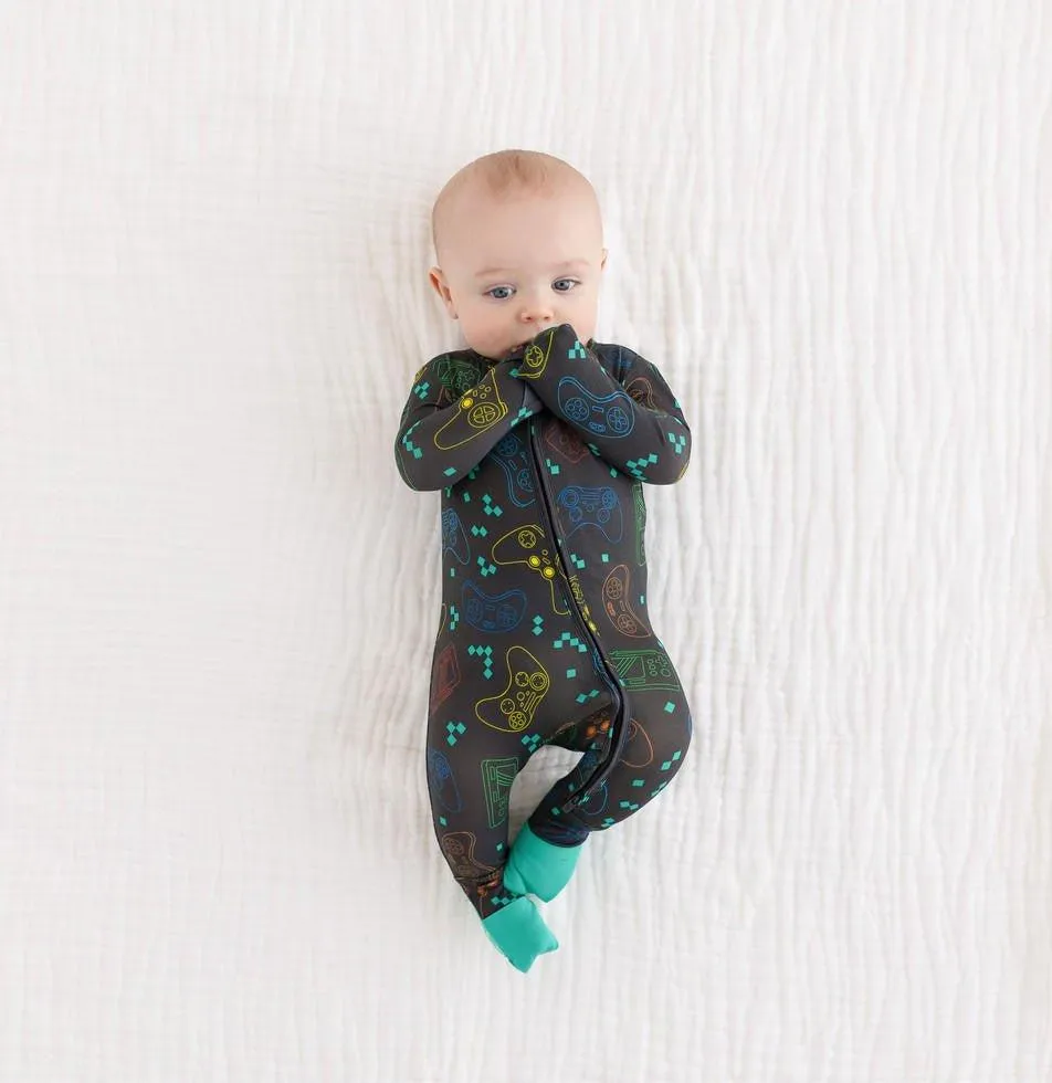 Boy's Bamboo Convertible Footie Romper - Posh Player One