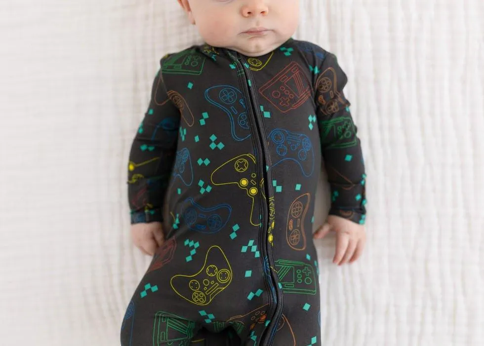 Boy's Bamboo Convertible Footie Romper - Posh Player One