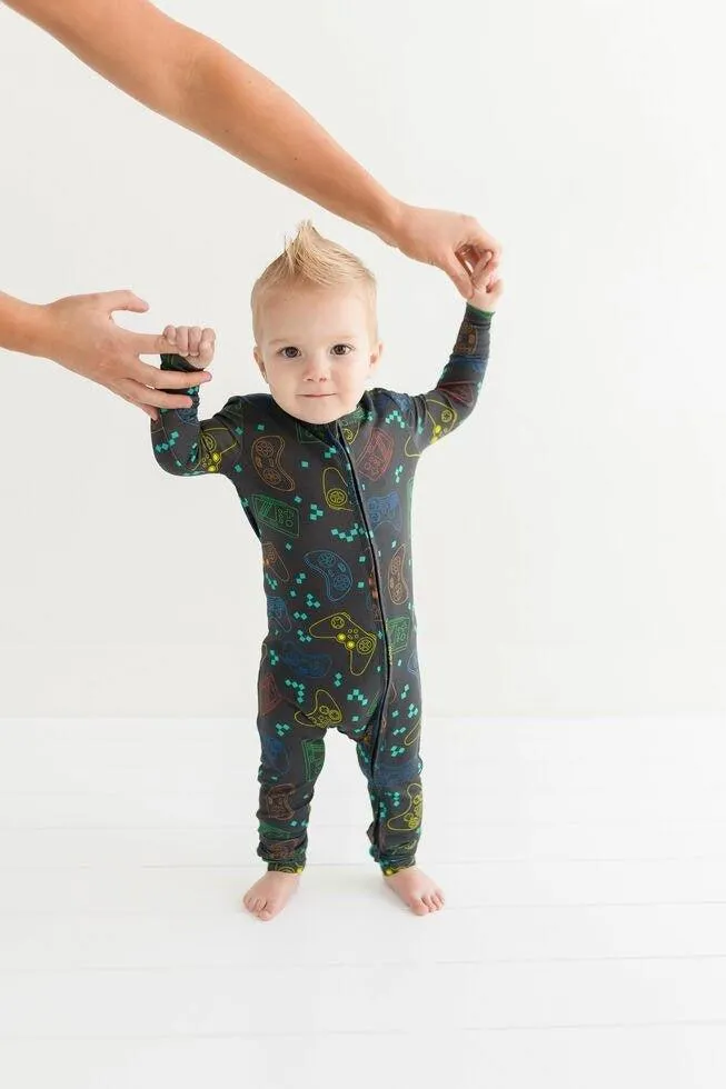 Boy's Bamboo Convertible Footie Romper - Posh Player One