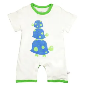Boy's Bamboo Janey Baby Modern Romper - Turtle
