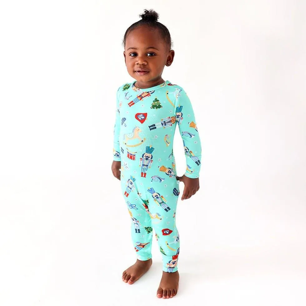 Boy's Bamboo Long Sleeve Basic Romper - Fritz (Nutcrackers)