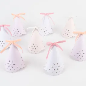 Broderie Anglaise Lace Party Hats (x 8)