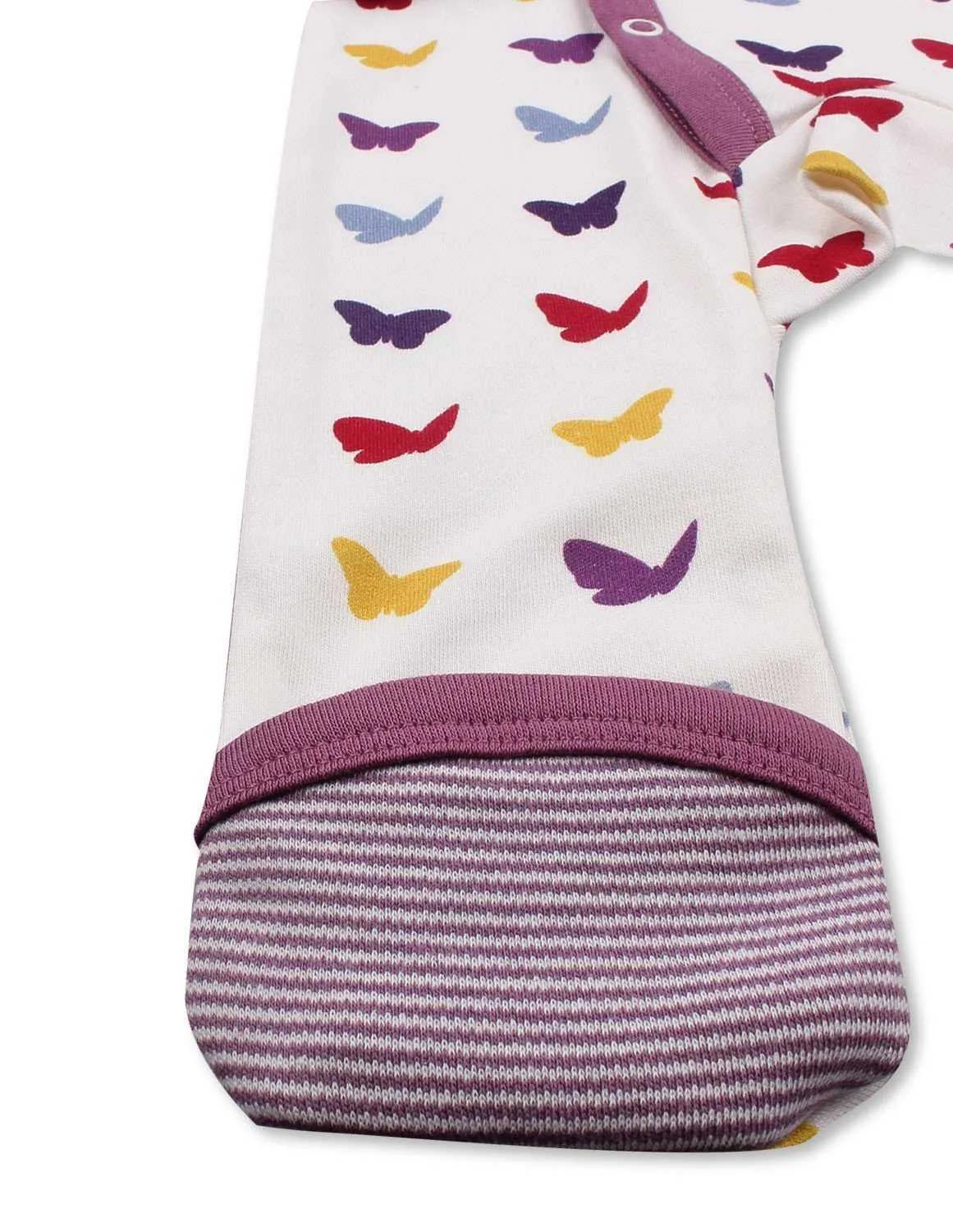 Butterfly Kimono Romper Raspberry Organic Cotton