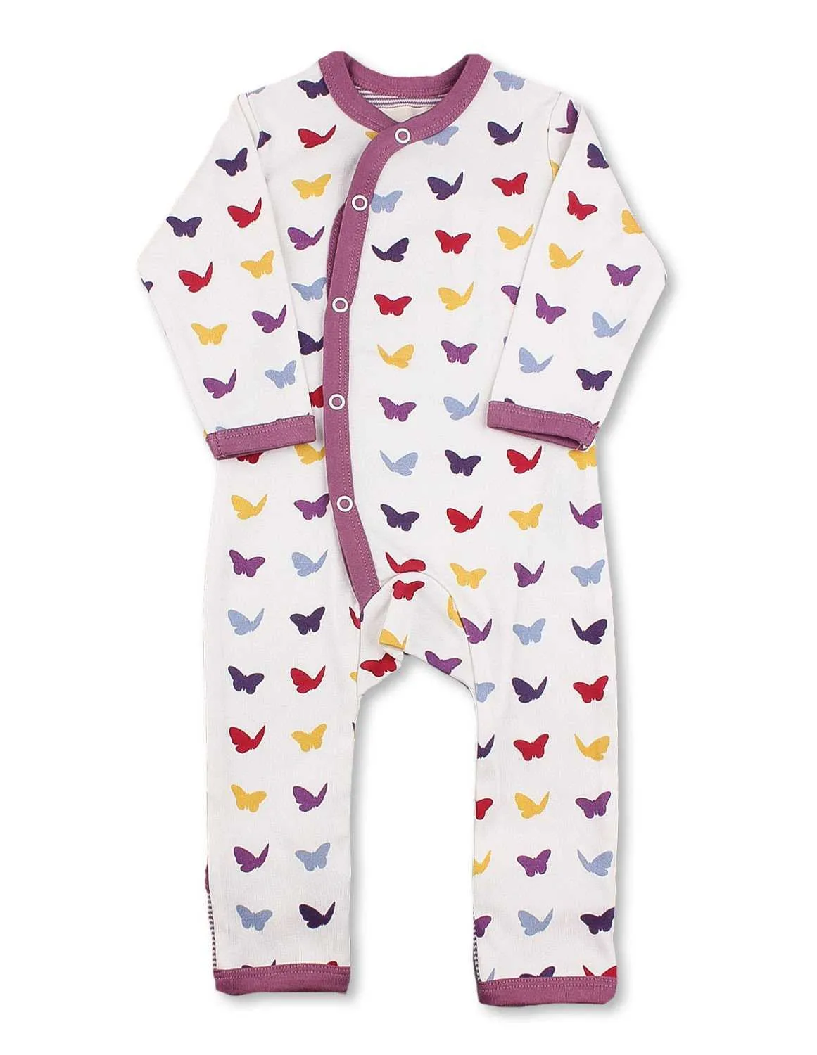 Butterfly Kimono Romper Raspberry Organic Cotton