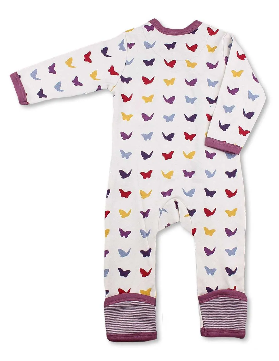 Butterfly Kimono Romper Raspberry Organic Cotton
