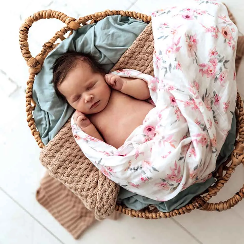 Camille Muslin Wrap Birth Announcement Set