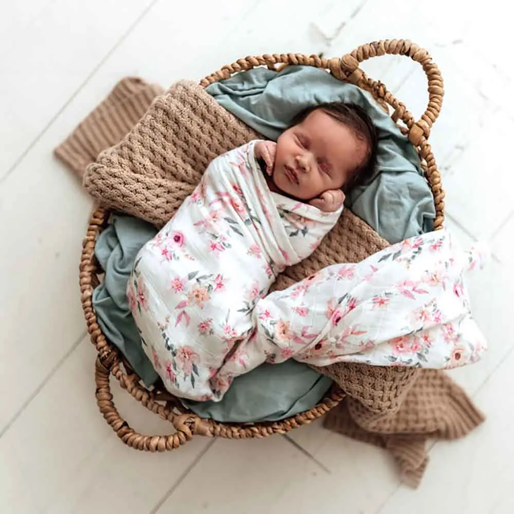 Camille Muslin Wrap Birth Announcement Set