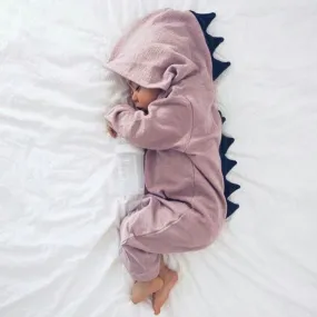 Cartoon Dinosaur Hooded Baby Romper Newborn Cotton Rompers