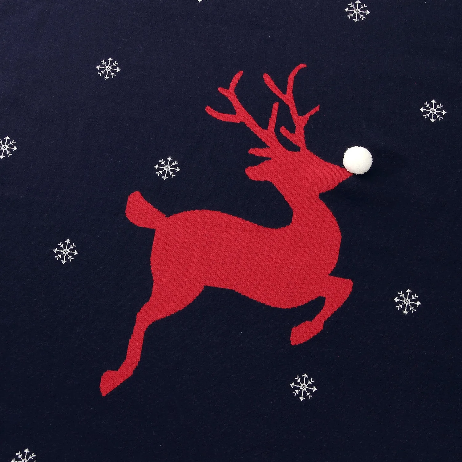 Christmas Elk Printed Wool Ball Solid Color Holding Blanket Cute Baby Blankets