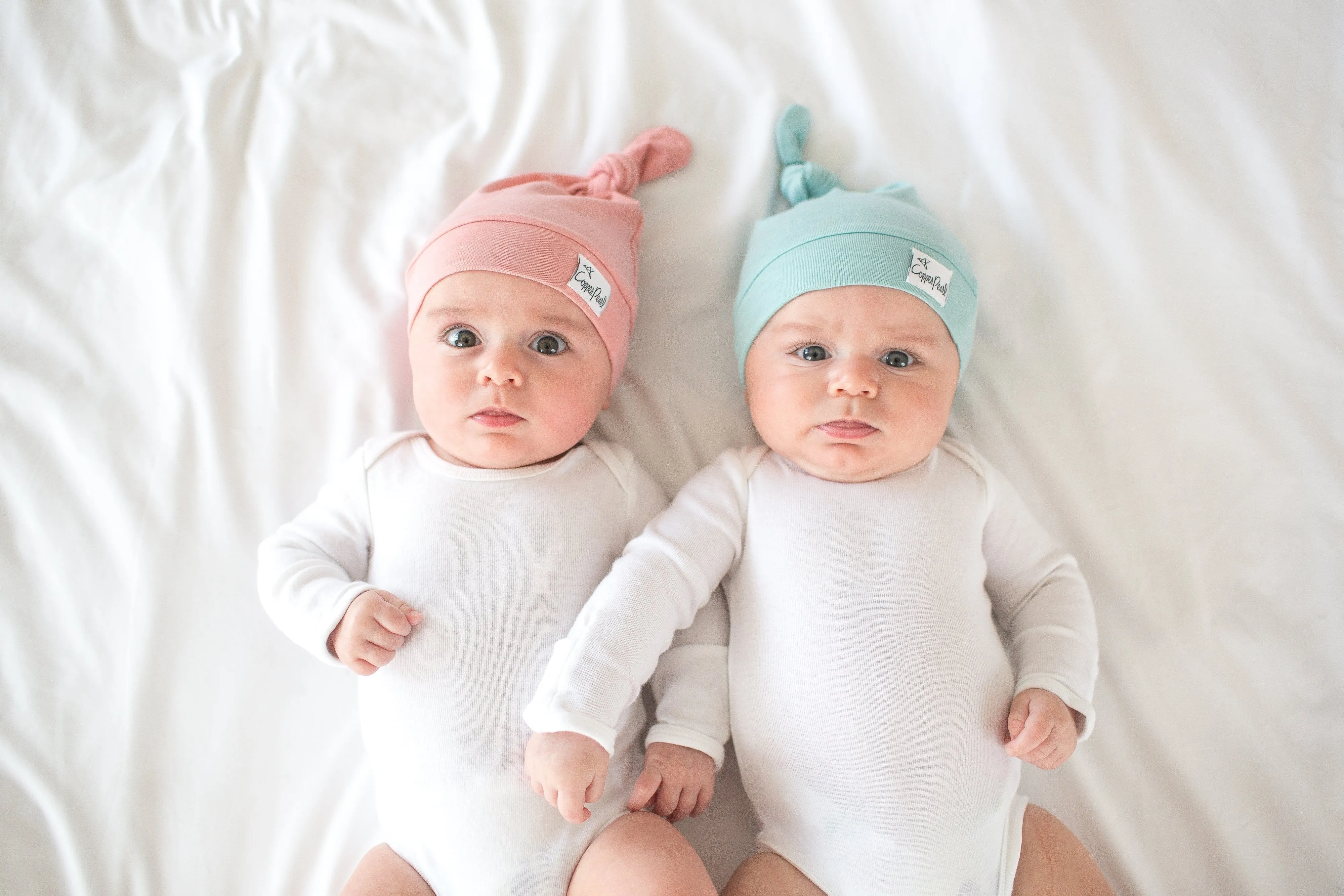 Copper Pearl Newborn Top Knot Hat - Darling