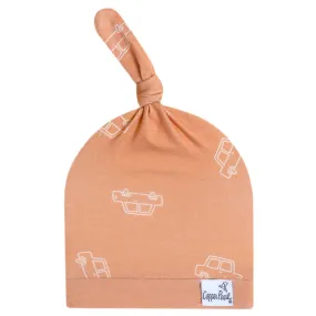 Copper Pearl Top Knot Hat / Cooper