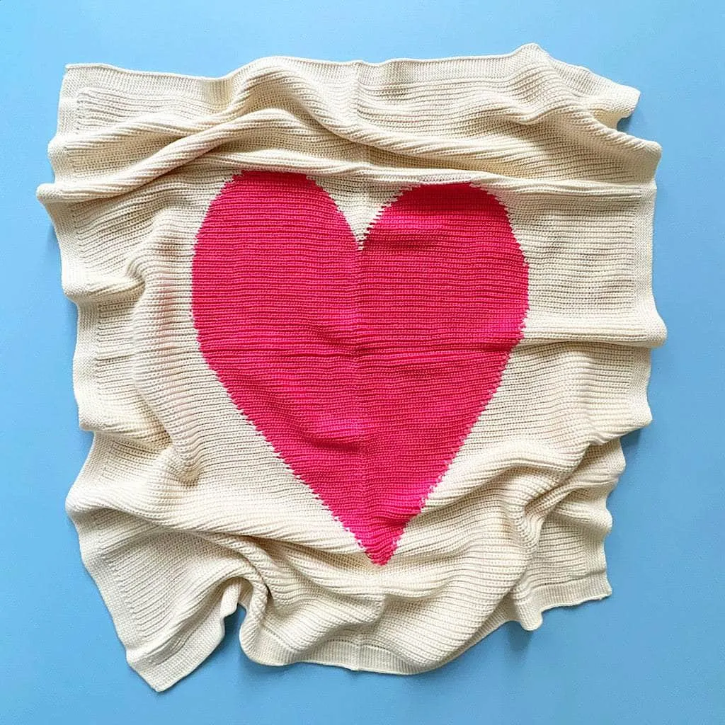 Cotton Baby Blankets - Heart Large