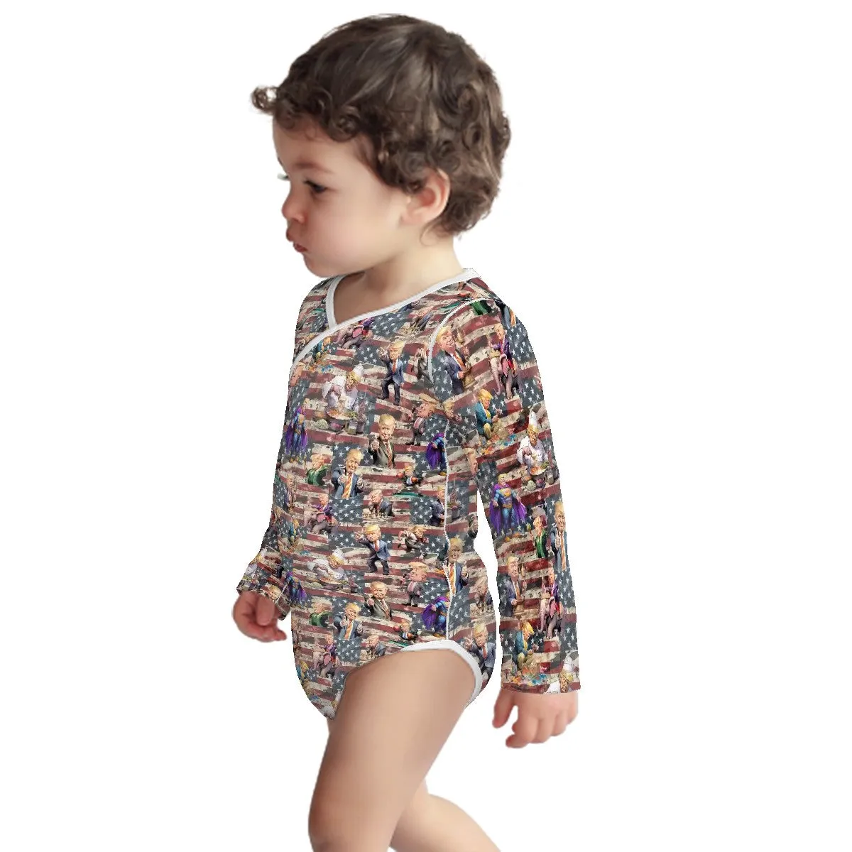 Donald Trump, Maga 20 Designs Long Sleeved Baby Onesies