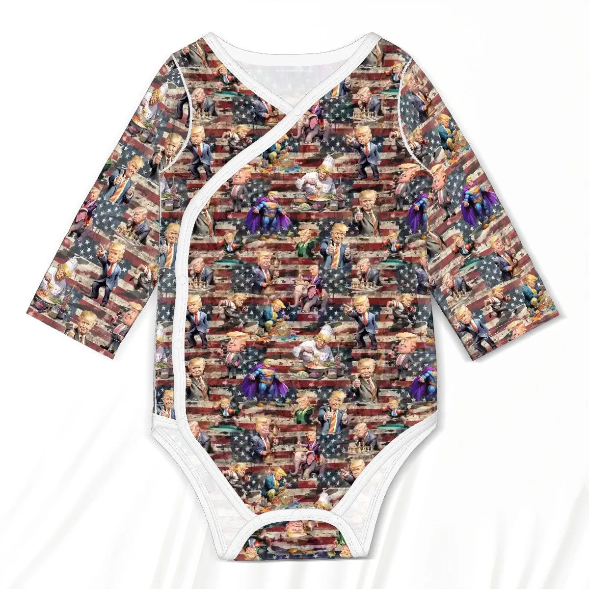 Donald Trump, Maga 20 Designs Long Sleeved Baby Onesies
