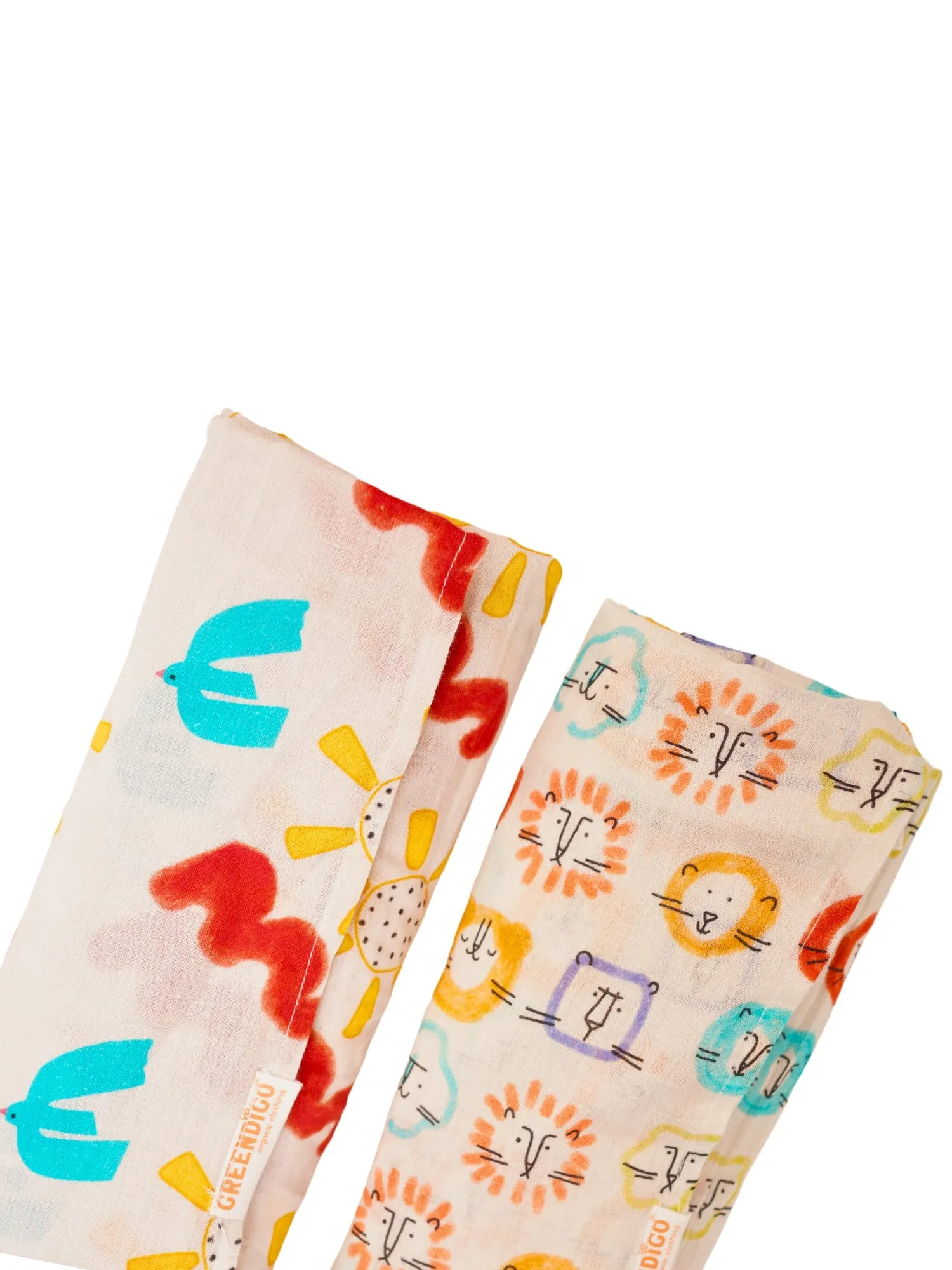 Doodle Delight Cotton Muslin Swaddle Wrap for New Born (Pack of 2)