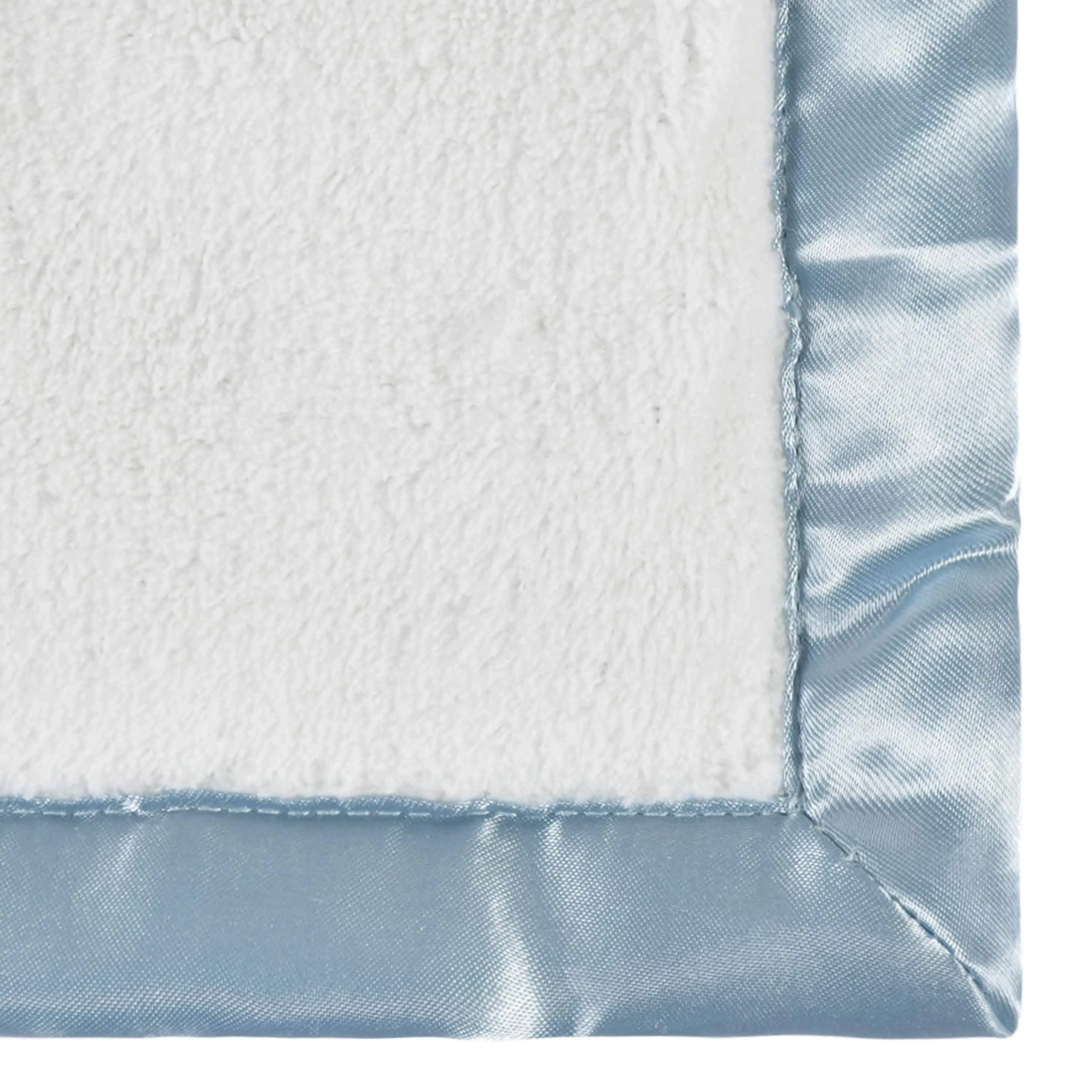 Embroidered Boys Light Blue Plush Blanket