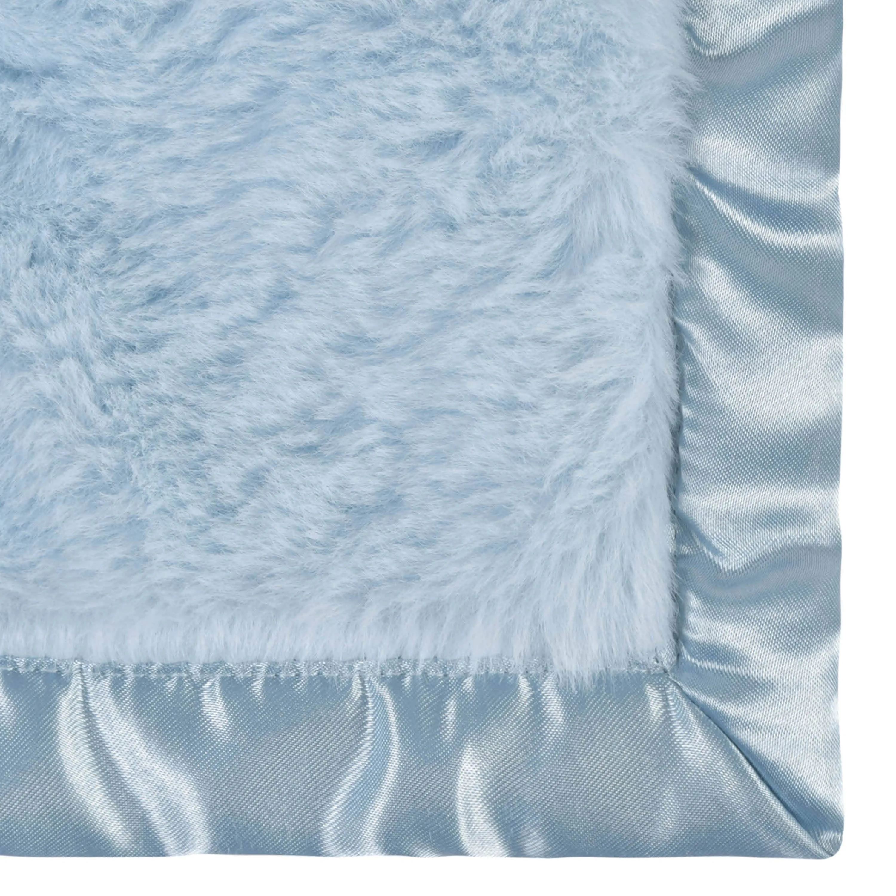 Embroidered Boys Light Blue Plush Blanket