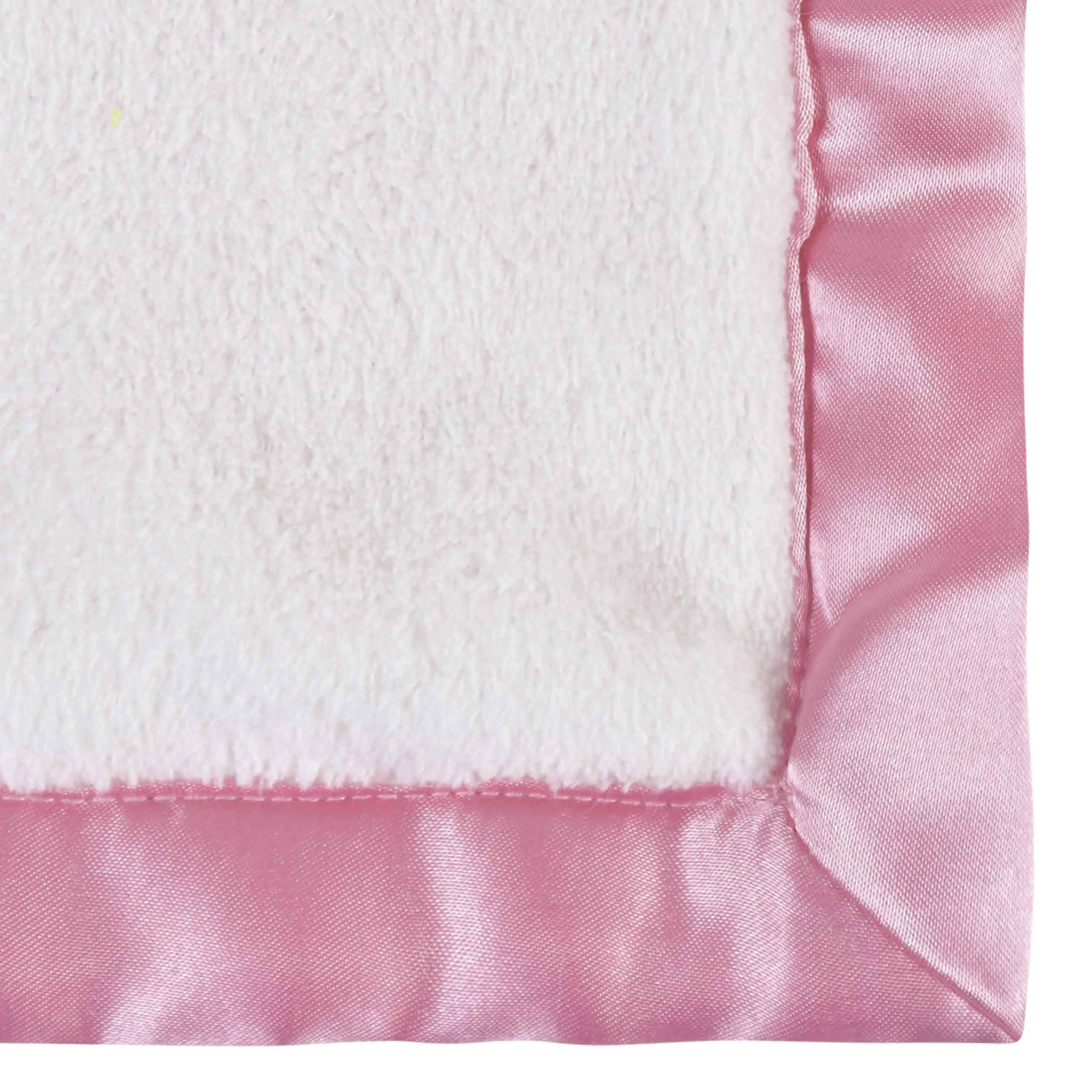 Embroidered Girls Light Pink Plush Blanket
