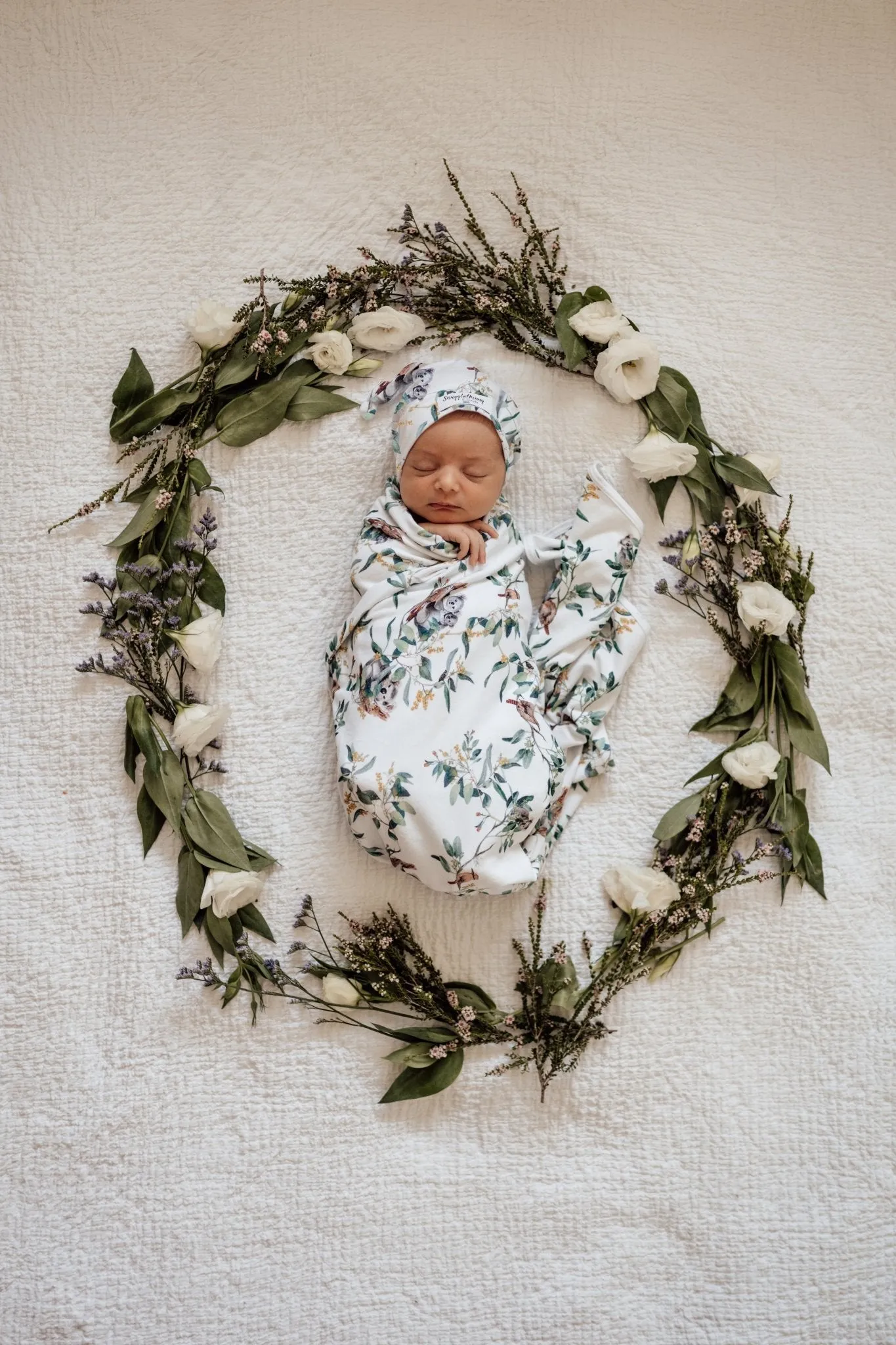 Eucalypt Jersey Wrap & Beanie Set