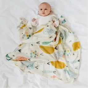 Felix Fish Baby Muslin Swaddle