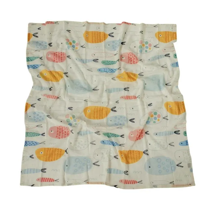 Felix Fish Baby Muslin Swaddle