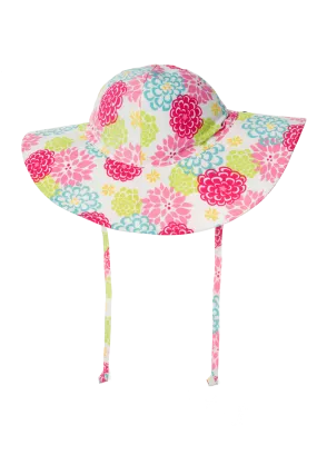 Floral Basic Round Sun Protection Hat