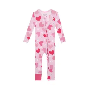 Girl's Bamboo Convertible Footie Romper - Daisy Love