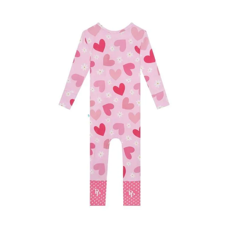 Girl's Bamboo Convertible Footie Romper - Daisy Love