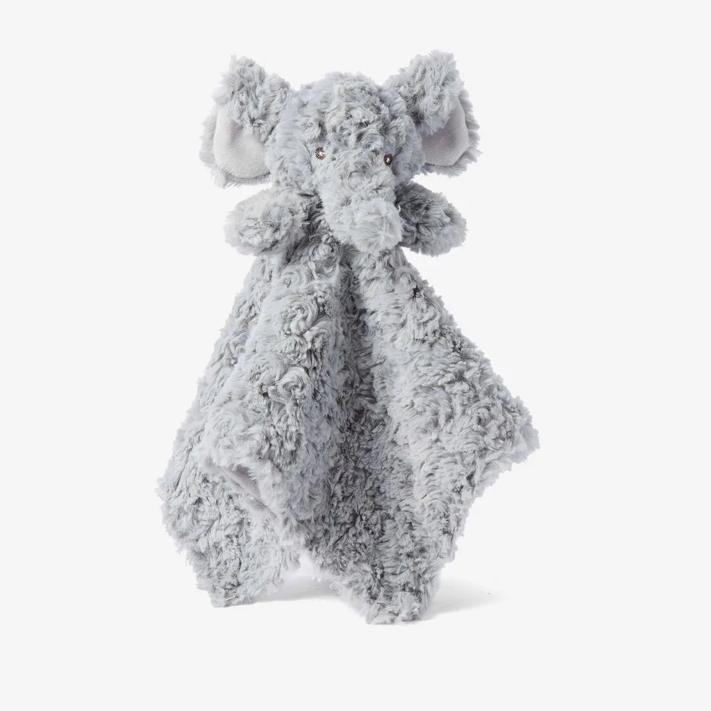Gray Swirl Elephant Baby Security Blanket
