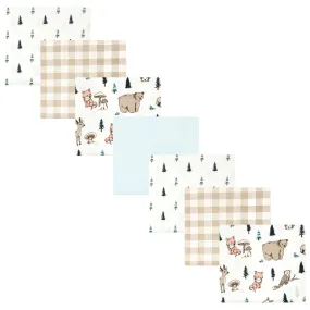 Hudson Baby Cotton Flannel Receiving Blankets Bundle, Boy Woodland Pals
