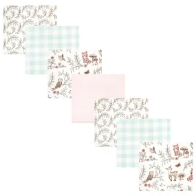 Hudson Baby Cotton Flannel Receiving Blankets Bundle, Girl Woodland Pals