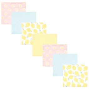 Hudson Baby Cotton Flannel Receiving Blankets Bundle, Lemon Daisy