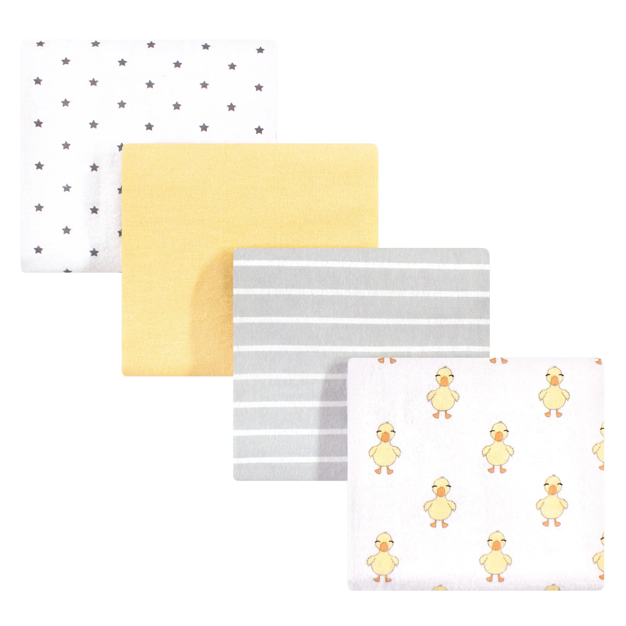 Hudson Baby Cotton Flannel Receiving Blankets, Duck
