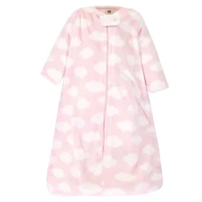 Hudson Baby Plush Sleeping Bag, Sack, Blanket, Pink Clouds