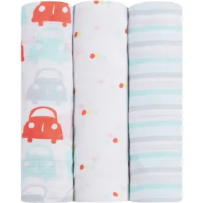 Ideal Baby by the Makers of Aden   Anais Swaddles 3 Pack - Road Trip