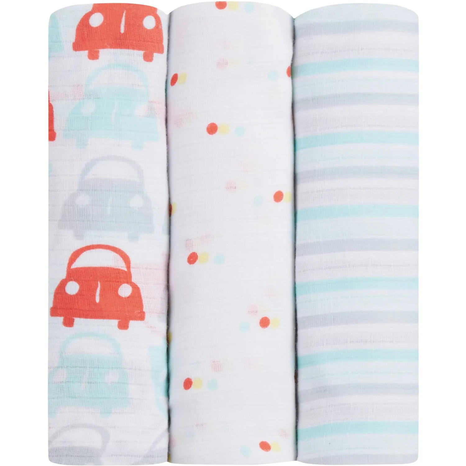 Ideal Baby by the Makers of Aden   Anais Swaddles 3 Pack - Road Trip