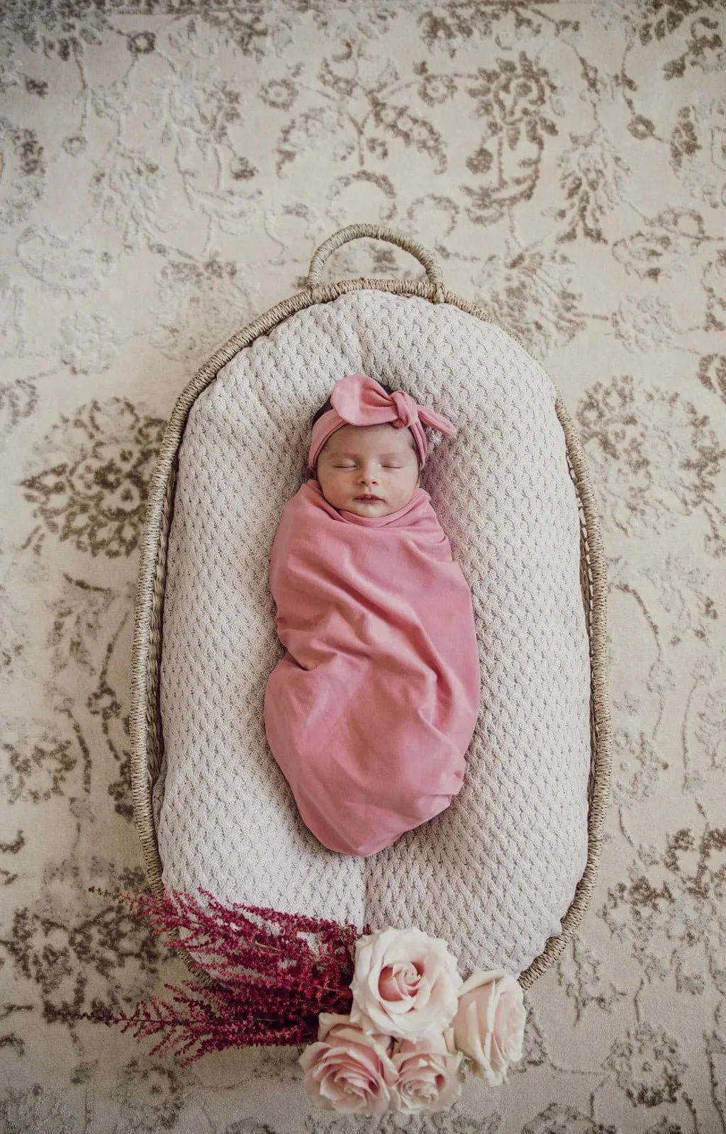 Jewel Baby Jersey Wrap & Topknot Set