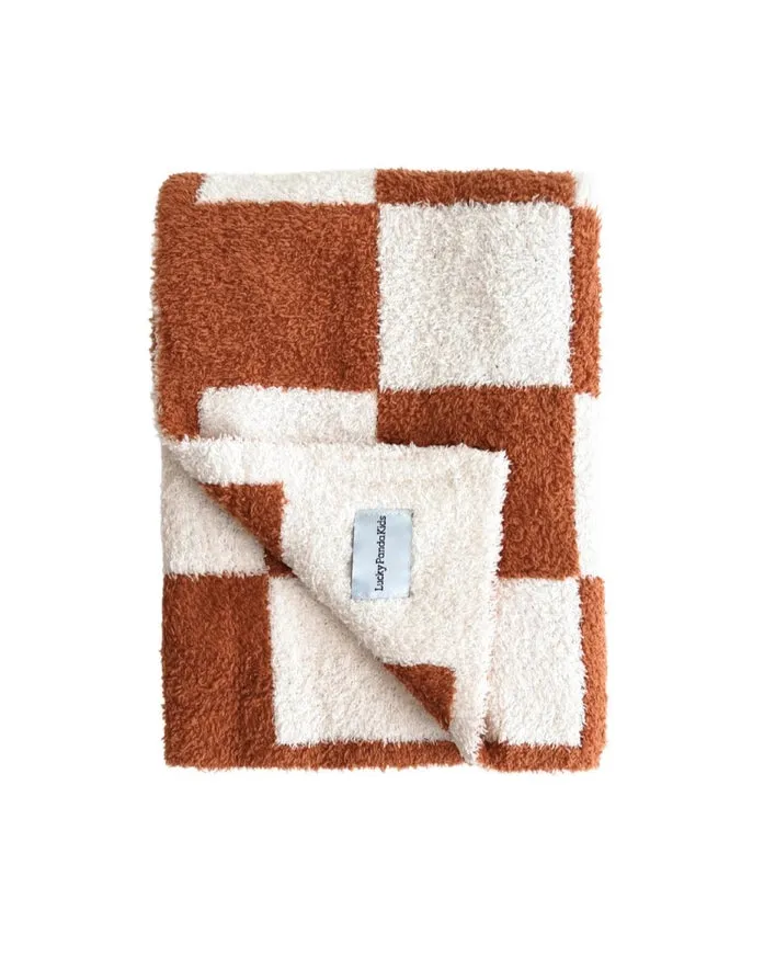 Kids Checkered Plush Blanket