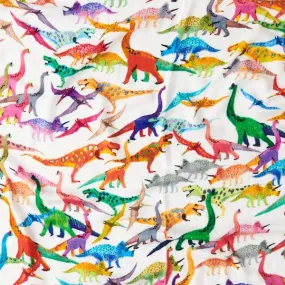 Kip and Co | Bamboo Baby Swaddle | Dino Max White