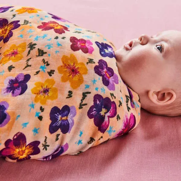 Kip and Co | Bamboo Baby Swaddle | Pansy