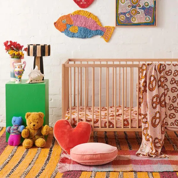 Kip and Co | Bamboo Baby Swaddle | Pretzels Pink