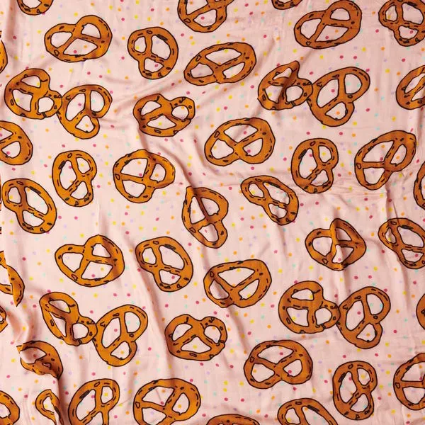 Kip and Co | Bamboo Baby Swaddle | Pretzels Pink