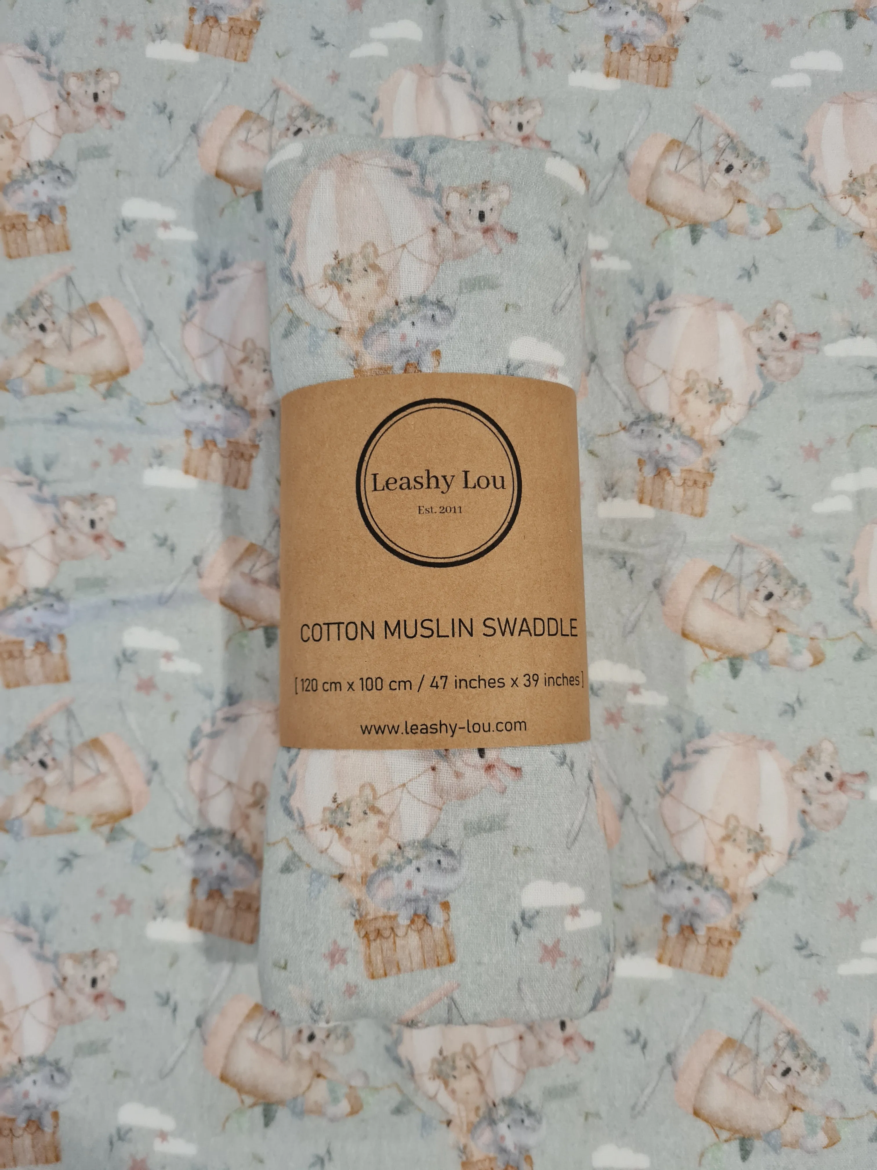 Koala & Friends Cotton Muslin Swaddle
