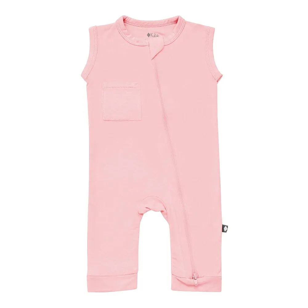 Kyte Baby Sleeveless Zippered Romper - Crepe