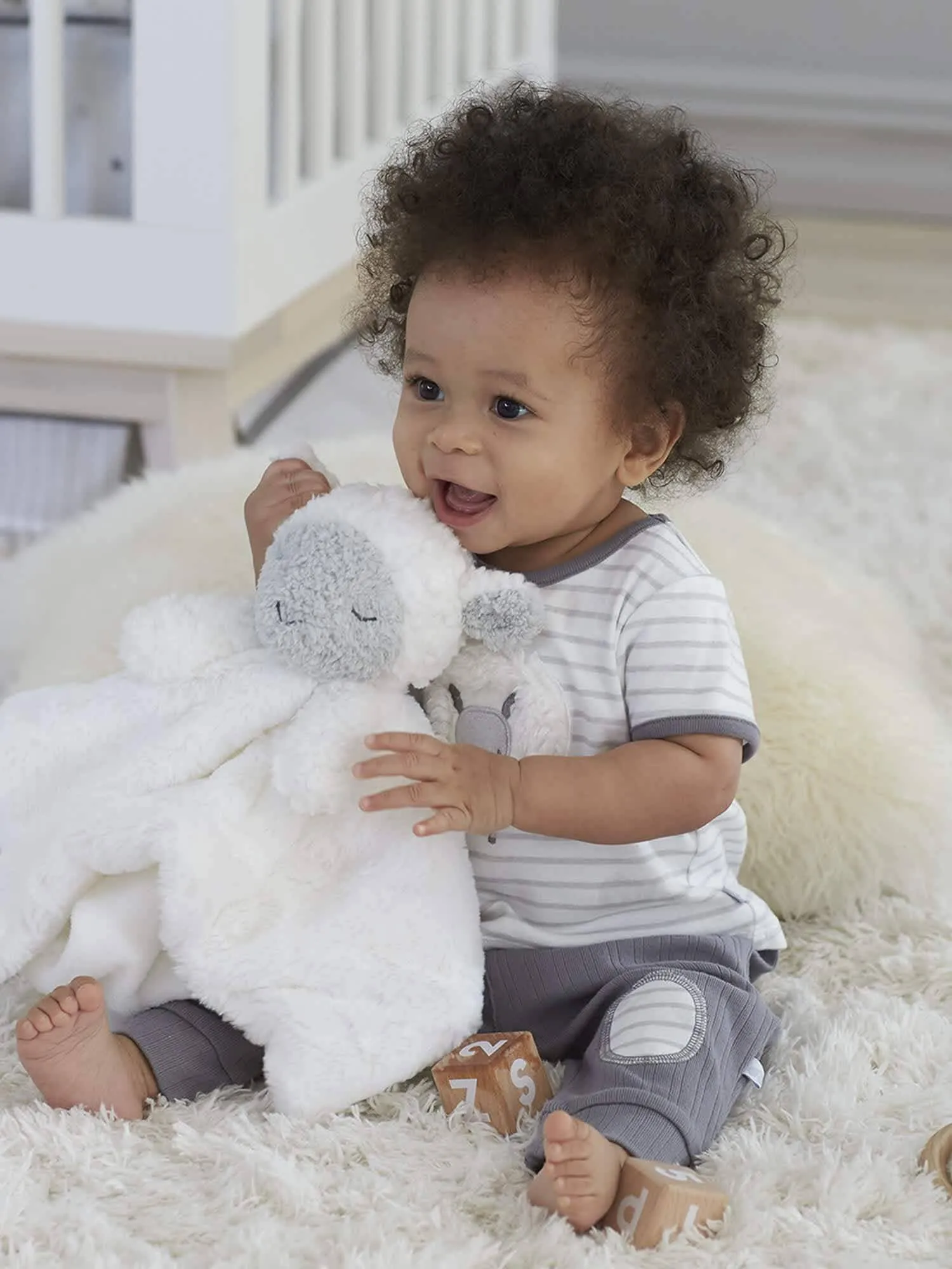 Lamb Baby Neutral Security Blanket