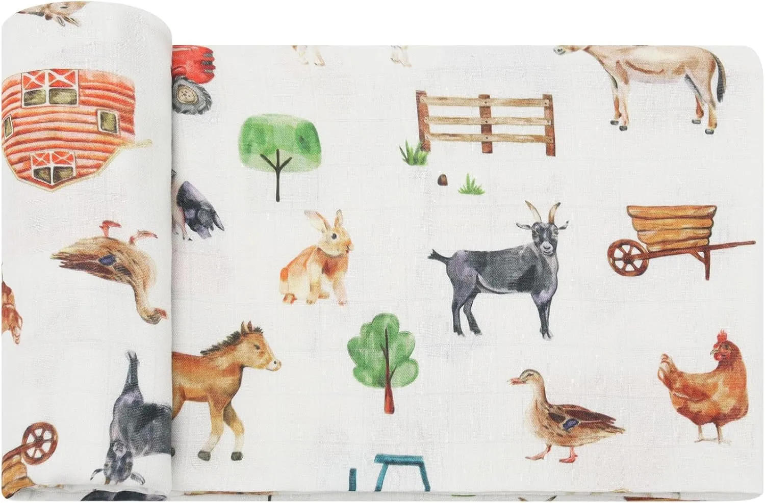 Lifetree Baby Swaddle Blanket Dog, 70% Viscose from Bamboo and 30% Cotton Muslin Swaddles Blankets Boys Girls Nursery Essentials for Girls and Boys, Registry, Large 47" X 47", Puppies Dog Print