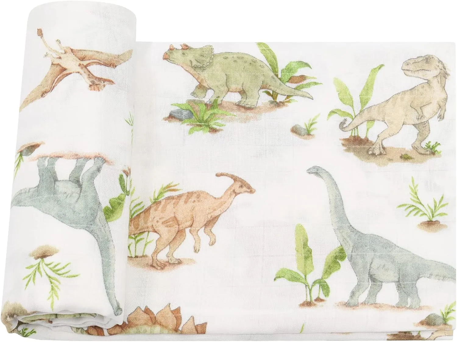 Lifetree Baby Swaddle Blanket Dog, 70% Viscose from Bamboo and 30% Cotton Muslin Swaddles Blankets Boys Girls Nursery Essentials for Girls and Boys, Registry, Large 47" X 47", Puppies Dog Print