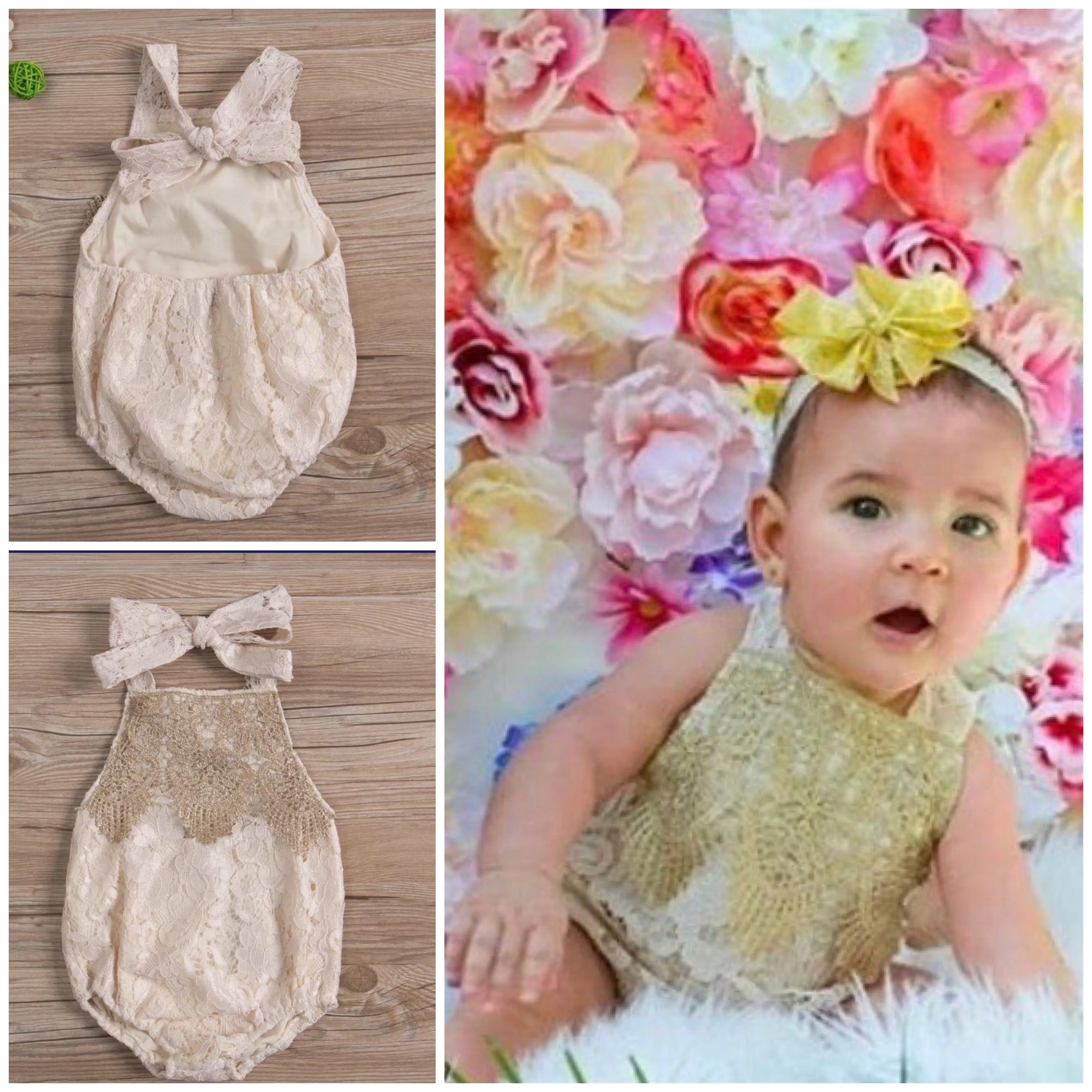 Lovely Newborn Toddler Infant Baby Girl Rompers Summer Sleeveless Backless Lace Jumpsuit Romper Baby Girls Clothes Sunsuit